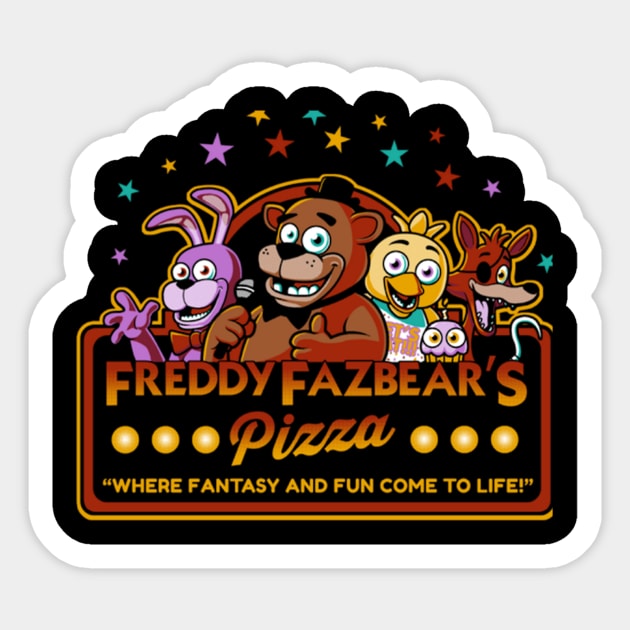 Freddy Fazbear's Pizzeria Sticker by MokeyDesign